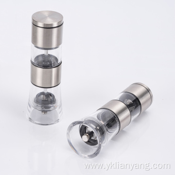 2 in 1 stainless steel manual pepper grinder